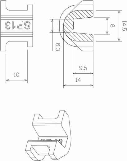 TechPulley Gleitstcke SP13 (Honda 250-350,Yamaha Xmx 250-300,Vespa 3v125)